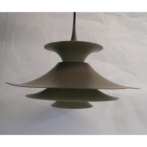 160 - A MID 20TH CENTURY ERIK BALSLEV FOR FOG AND MORUP DANISH STEEL CEILING PENDANT