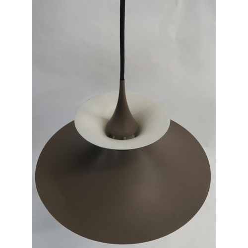 160 - A MID 20TH CENTURY ERIK BALSLEV FOR FOG AND MORUP DANISH STEEL CEILING PENDANT