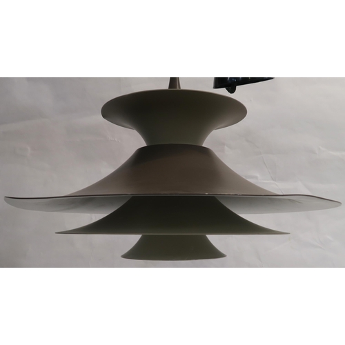 160 - A MID 20TH CENTURY ERIK BALSLEV FOR FOG AND MORUP DANISH STEEL CEILING PENDANT