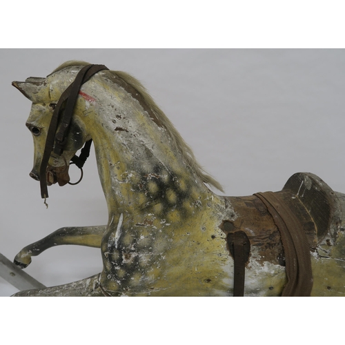 28 - A VICTORIAN PAINTED ROCKING HORSE