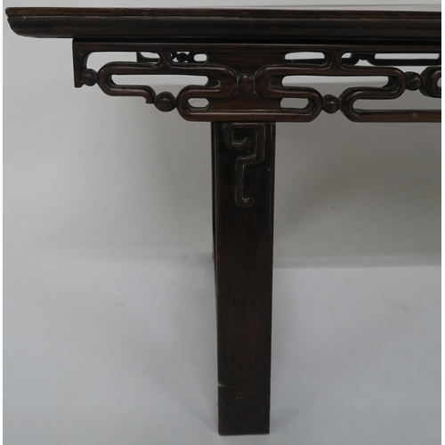 45 - A CHINESE HARDWOOD ALTER TABLE