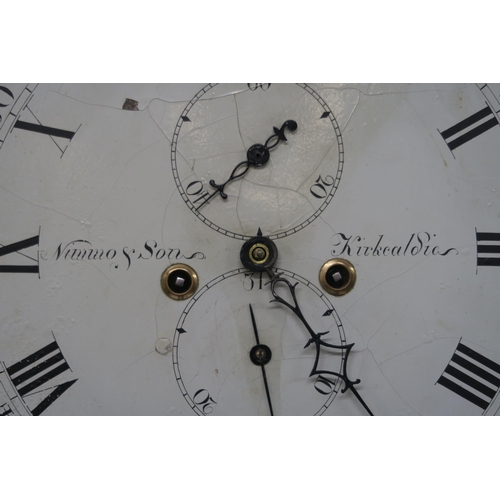 55 - A 19TH CENTURY DRUMHEAD LONGCASE CLOCK