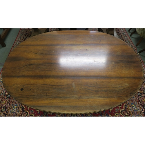 66A - A GEORGE IV ROSEWOOD OVAL BREAKFAST TABLE