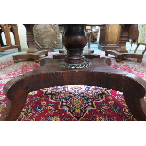 66A - A GEORGE IV ROSEWOOD OVAL BREAKFAST TABLE