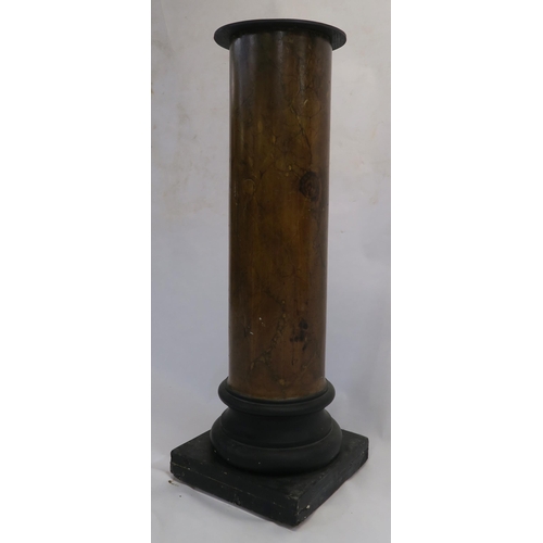 70 - AN EARLY 20TH CENTURY WALNUT TUSCAN COLUMN PEDESTAL