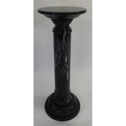 71 - A BLACK MARBLE PEDESTAL