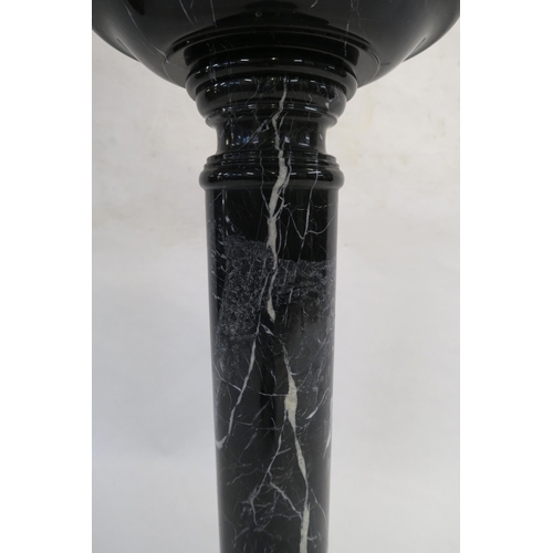 71 - A BLACK MARBLE PEDESTAL