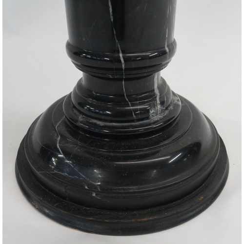 71 - A BLACK MARBLE PEDESTAL