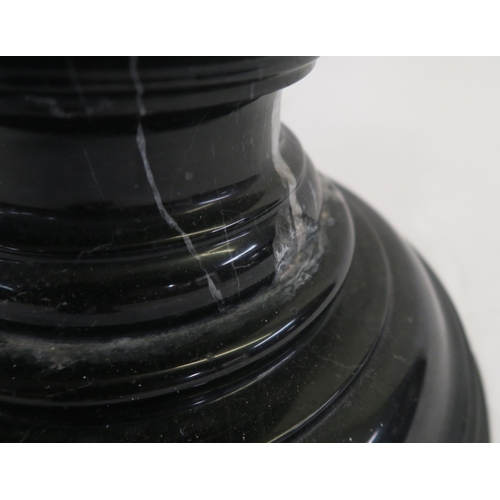 71 - A BLACK MARBLE PEDESTAL