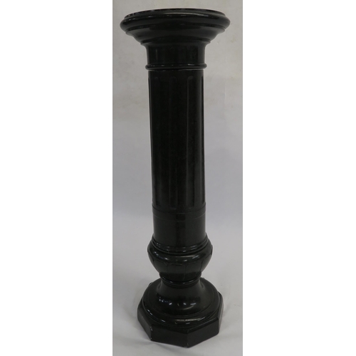 72 - A BLACK MARBLE PEDESTAL