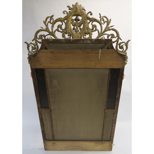 76 - 19TH CENTURY GILT FRAMED ROCOCO OVERMANTLE MIRROR