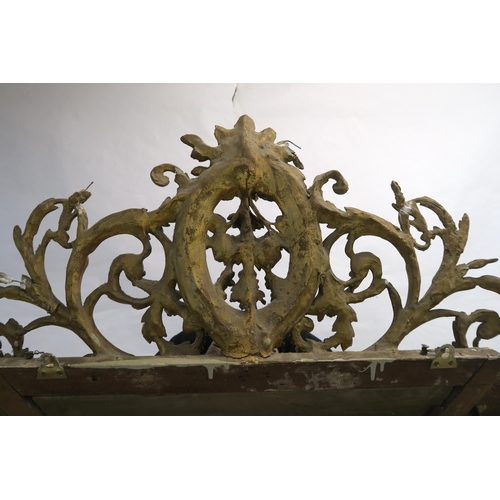 76 - 19TH CENTURY GILT FRAMED ROCOCO OVERMANTLE MIRROR