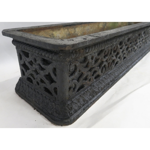 80 - A VICTORIAN CAST IRON TROUGH