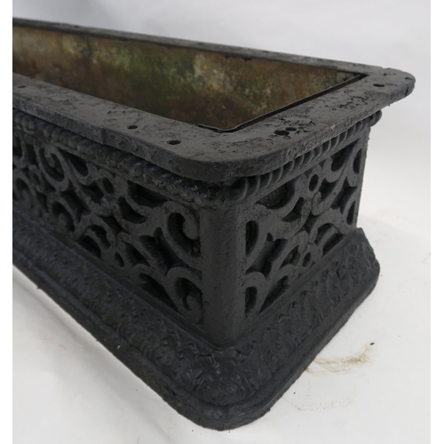 80 - A VICTORIAN CAST IRON TROUGH