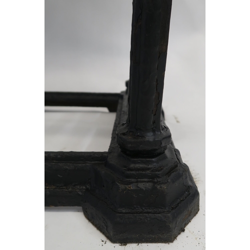 82 - A PAIR OF VICTORIAN CAST IRON UMBRELLA STANDS