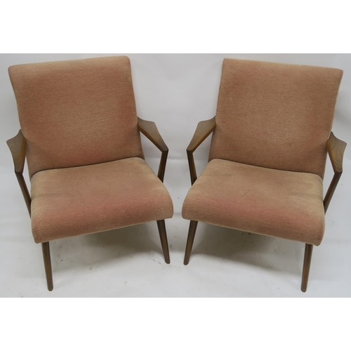 117 - A PAIR OF MID CENTURY ARMCHAIRS