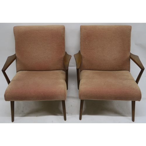 117 - A PAIR OF MID CENTURY ARMCHAIRS