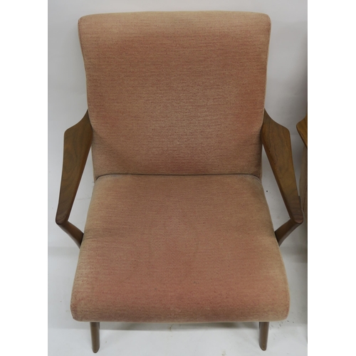 117 - A PAIR OF MID CENTURY ARMCHAIRS