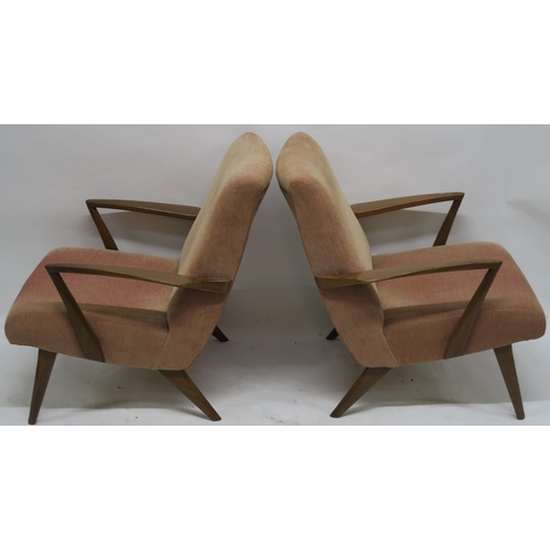 117 - A PAIR OF MID CENTURY ARMCHAIRS