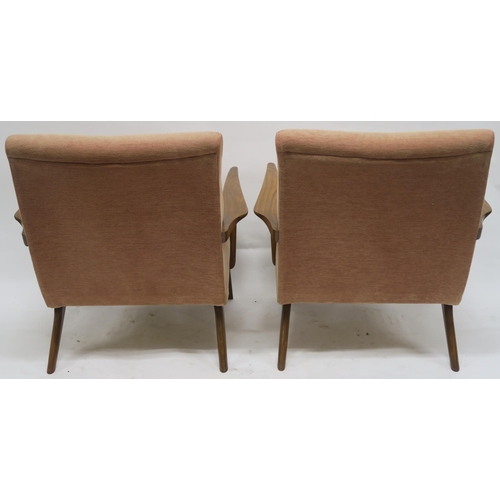 117 - A PAIR OF MID CENTURY ARMCHAIRS