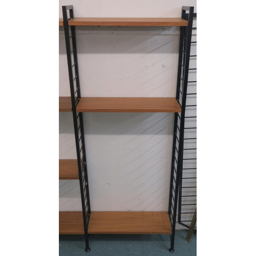 120 - FIVE BAYS OF STAPLES LADDERAX WALL SHELVING