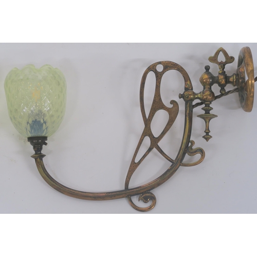 50 - A PAIR OF BENSON STYLE COPPER WALL LIGHTS