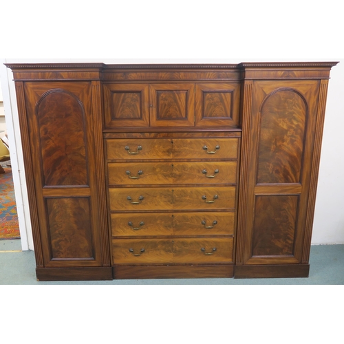 65A - A VICTORIAN MAHOGANY COMPACTUM WARDROBE