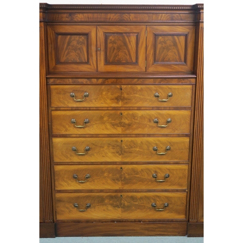 65A - A VICTORIAN MAHOGANY COMPACTUM WARDROBE