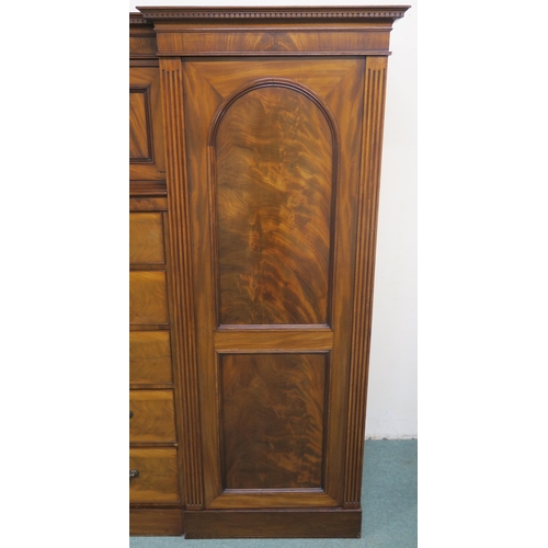 65A - A VICTORIAN MAHOGANY COMPACTUM WARDROBE