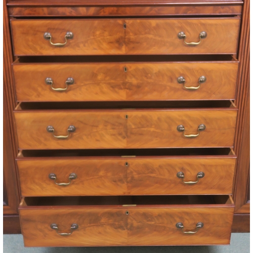 65A - A VICTORIAN MAHOGANY COMPACTUM WARDROBE