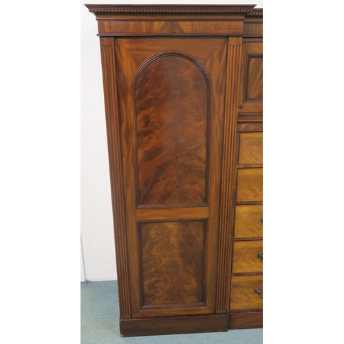 65A - A VICTORIAN MAHOGANY COMPACTUM WARDROBE