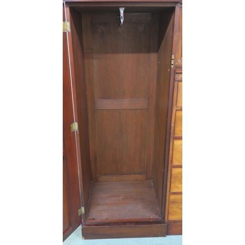 65A - A VICTORIAN MAHOGANY COMPACTUM WARDROBE