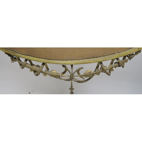 68 - AN ADAMS STYLE GILT AND GESSO OVAL WALL MIRROR