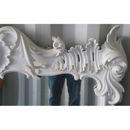 70 - A LARGE VICTORIAN  ACANTHUS LEAF CARVED WALL MIRROR BY CICERI PINI & CO  EDINBURGH