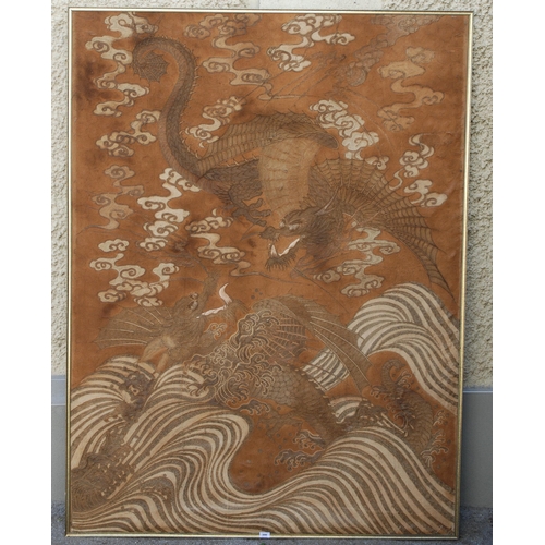 200 - A CHINESE EMBROIDERED PANEL