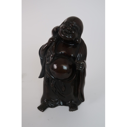 202 - A JAPANESE BRONZE MODEL OF HOTEI