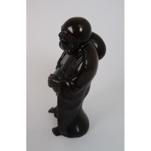 202 - A JAPANESE BRONZE MODEL OF HOTEI