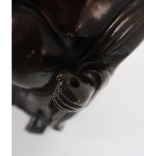 202 - A JAPANESE BRONZE MODEL OF HOTEI