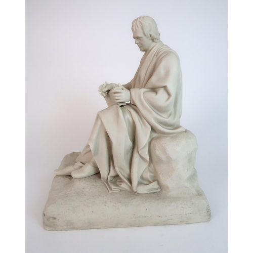 259 - SIR JOHN STEELL RSA (1804-1891) PARIAN FIGURE OF SIR WALTER SCOTT