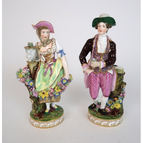 270 - A PAIR OF CONTINENTAL FIGURES OF A MAN AND WOMAN