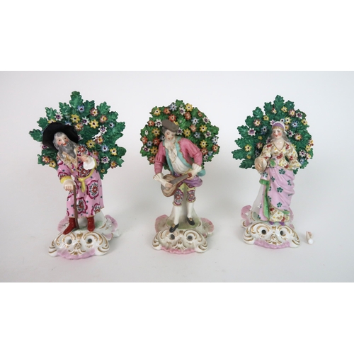 275 - THREE 19TH CENTURY SAMSON PORCELAIN CHELSEA DERBY FIGURES