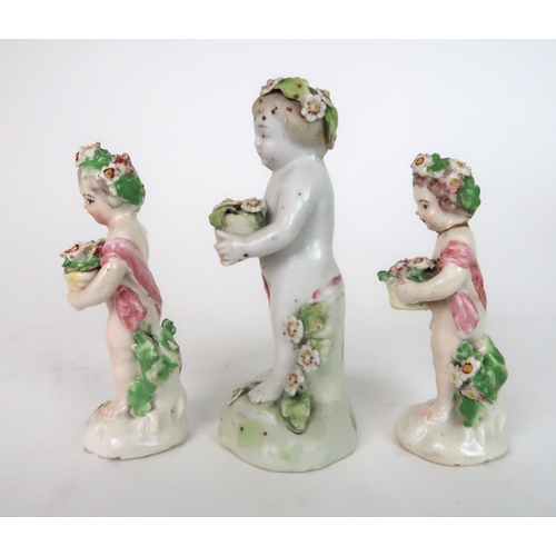 275 - THREE 19TH CENTURY SAMSON PORCELAIN CHELSEA DERBY FIGURES