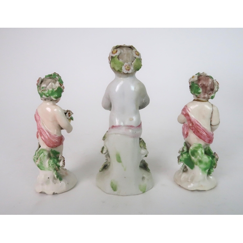 275 - THREE 19TH CENTURY SAMSON PORCELAIN CHELSEA DERBY FIGURES