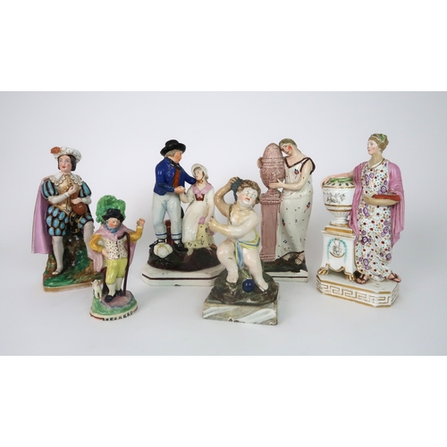 278 - TWO STAFFORDSHIRE PEARLWARE FIGURES