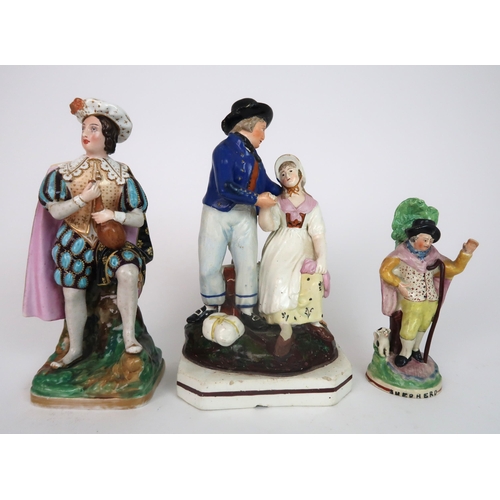 278 - TWO STAFFORDSHIRE PEARLWARE FIGURES