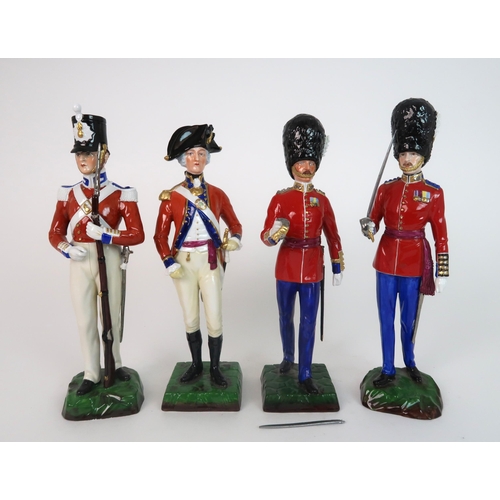 279 - FOUR SITZENDORF MILITARY FIGURES