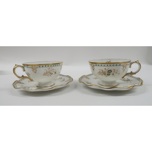 293 - A ROYAL CROWN DERBY NORMANDIE PATTERN TEA AND DINNER SERVICE