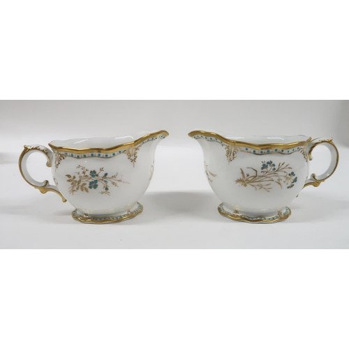 293 - A ROYAL CROWN DERBY NORMANDIE PATTERN TEA AND DINNER SERVICE