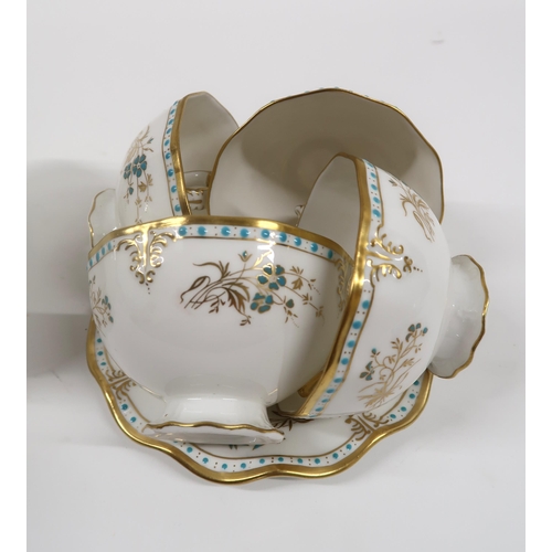 293 - A ROYAL CROWN DERBY NORMANDIE PATTERN TEA AND DINNER SERVICE