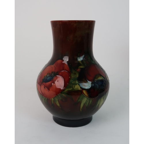 309 - A MOORCROFT FLAMBE ANEMONE PATTERN VASE